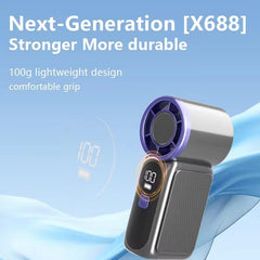 Rechargeable Mini Fan With Digital Display