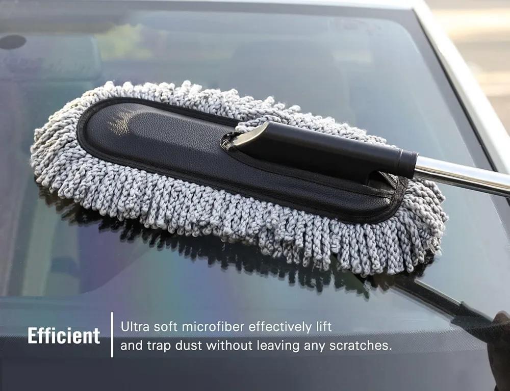 Telescopic Microfiber Car Duster With Long Handle