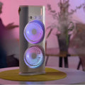 Rechargeable Double Spray Mist Fan with Lightening Effects